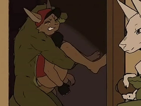 Furry caught guy fucking