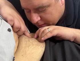 Adorable amateur CDubs endures tickling from chubby dom Matt