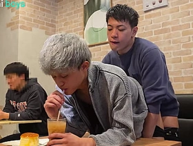 Blowjob in Public Japanese Cafe