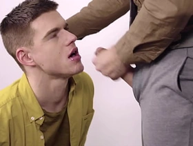 Shoving My Brat Stepson's Lips onto My Stiff Dick - Dadperv
