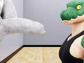 Furry Crocodilo mamando estatua grega