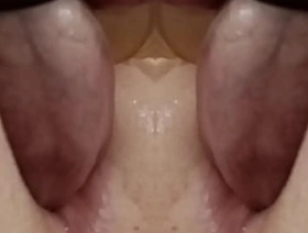 MIRRanuz SURREAL Panorama DP ANUS FUCK MASTURBATE crotchless panties BARBIE andBARBIE pegLEG tied to two 10in Dildos DP 2025020 M65