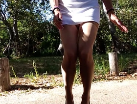 sissy faggot dance at park