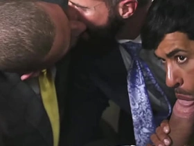 Big cock boss anal fucks realtors in suits