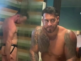Latino BBC VIKTOR ROM with submissive in SHOWER - SERGIO WILDE --